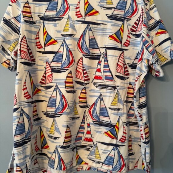 Alfred Dunner Embellished Sailboat Print Knit Top - XL - Picture 4 of 4